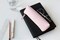 Pencil Bag / Pen Case – Small PU Leather Stationery Pouch for Pens, Pencils, Markers, Cosmetic Makeup Bag, Zipper Bag for Students (Pink)